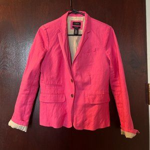 Pink J. Crew Schoolboy Blazer